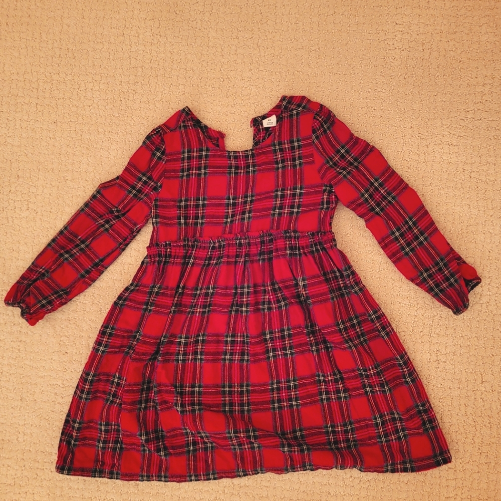 Girls Old Navy Plaid Flannel Dress 4T
